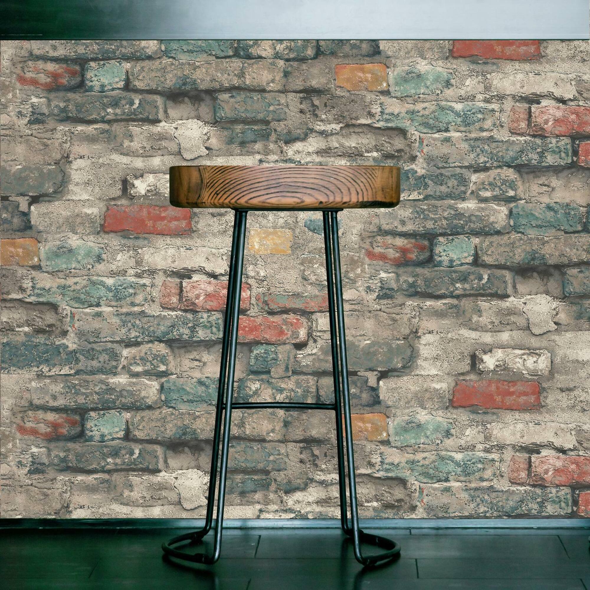 RoomMates Brick Alley Peel & Stick Wallpaper